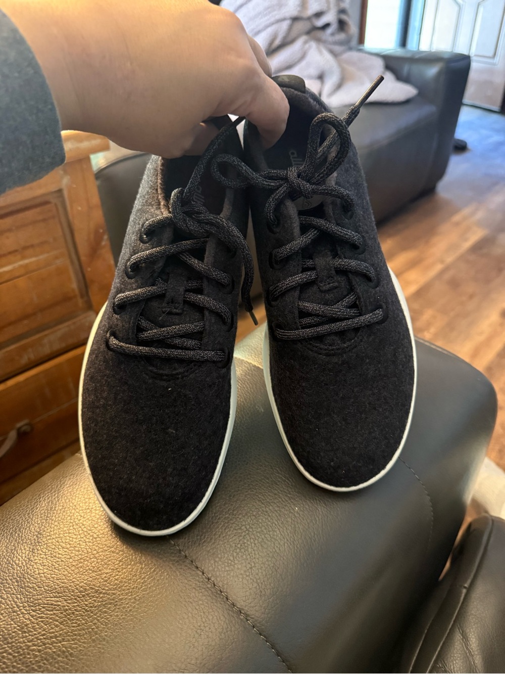 allbirds Men's Black Wool Runner Sneakers